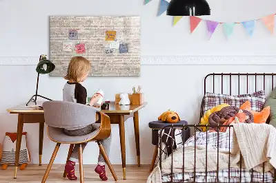 Magnetinė piešimo lenta plytų sienos rašto