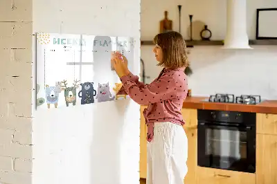 Magnetinė rašymo lenta vaikiškas savaitės planuoklis