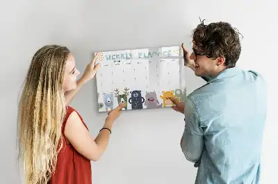 Magnetinė rašymo lenta vaikiškas savaitės planuoklis