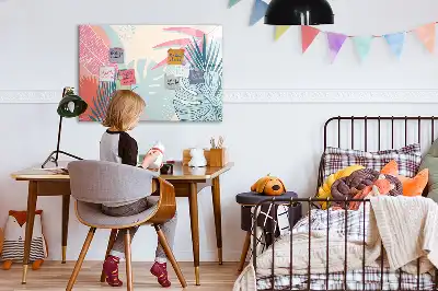 Magnetinė piešimo lenta pasteliniai lapai