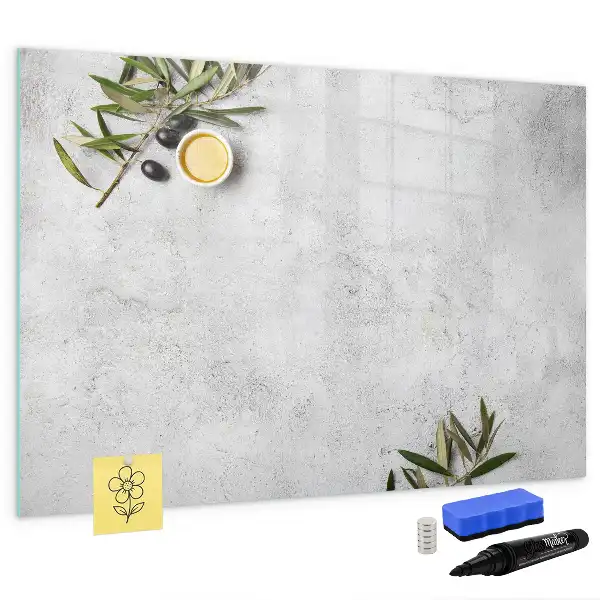 Magnetinė rašymo lenta minimalistinių alyvuogių dizaino