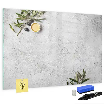 Magnetinė rašymo lenta minimalistinių alyvuogių dizaino