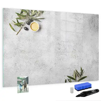Magnetinė rašymo lenta minimalistinių alyvuogių dizaino