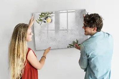 Magnetinė rašymo lenta minimalistinių alyvuogių dizaino
