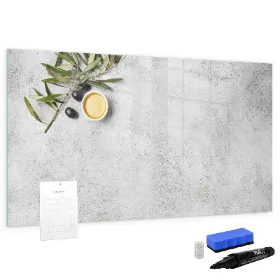 Magnetinė rašymo lenta minimalistinių alyvuogių dizaino