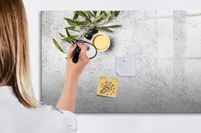 Magnetinė rašymo lenta minimalistinių alyvuogių dizaino