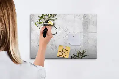Magnetinė rašymo lenta minimalistinių alyvuogių dizaino