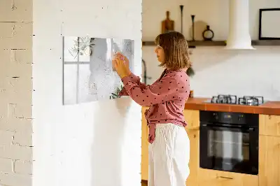 Magnetinė rašymo lenta minimalistinių alyvuogių dizaino