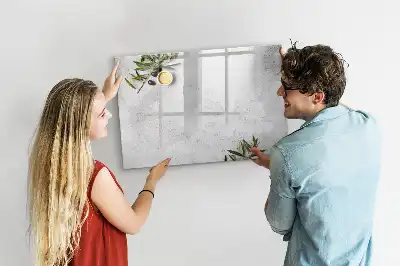 Magnetinė rašymo lenta minimalistinių alyvuogių dizaino