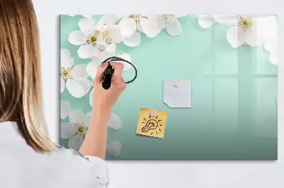 Magnetinė piešimo lenta su plūduriuojančių ramunių motyvu