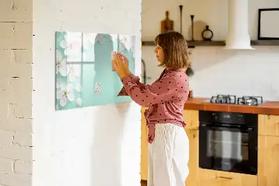 Magnetinė piešimo lenta su plūduriuojančių ramunių motyvu