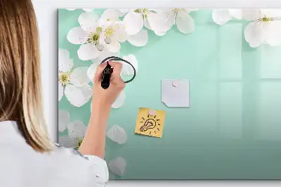 Magnetinė piešimo lenta su plūduriuojančių ramunių motyvu