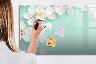 Magnetinė piešimo lenta su plūduriuojančių ramunių motyvu