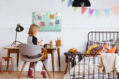 Magnetinė piešimo lenta su plūduriuojančių ramunių motyvu