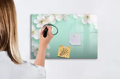 Magnetinė piešimo lenta su plūduriuojančių ramunių motyvu