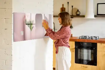 Magnetinė piešimo lenta su gėlių puokštės motyvu