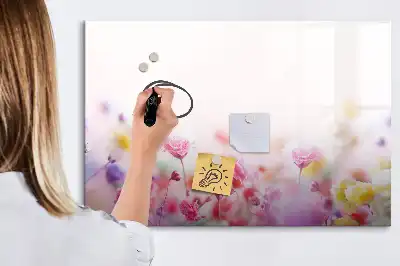 Magnetinė rašymo lenta pievos gėlių motyvais
