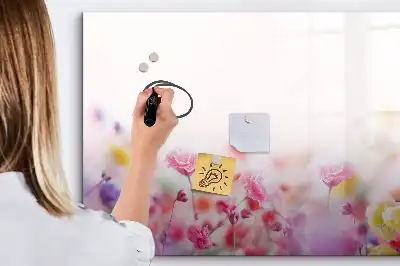 Magnetinė rašymo lenta pievos gėlių motyvais
