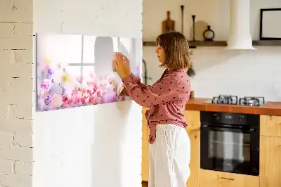 Magnetinė rašymo lenta pievos gėlių motyvais