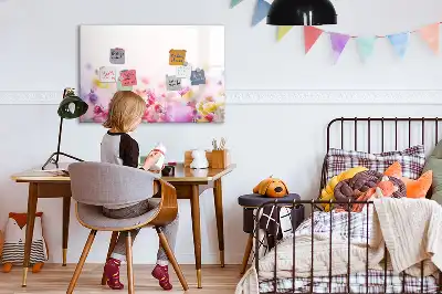 Magnetinė rašymo lenta pievos gėlių motyvais