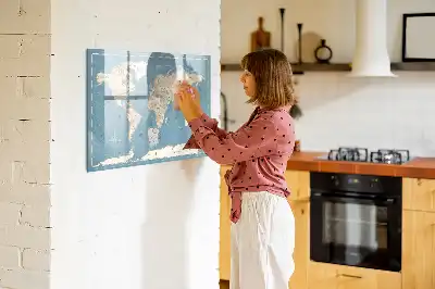 Magnetinė piešimo lenta su senovinio pasaulio žemėlapio motyvu