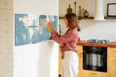 Magnetinė piešimo lenta su senovinio pasaulio žemėlapio motyvu