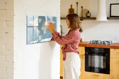 Magnetinė piešimo lenta su senovinio pasaulio žemėlapio motyvu
