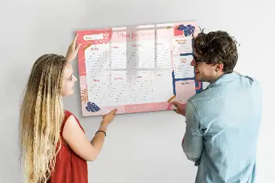 Magnetinė rašymo lenta savaitės planuoklis