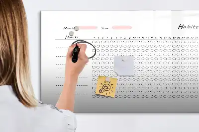 Magnetinė rašymo lenta įpročių seklys