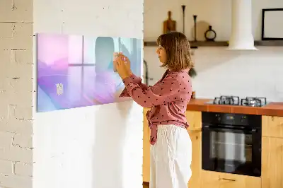 Magnetinė piešimo lenta su spalvingais elementais