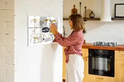 Magnetinė piešimo lenta su užrašais naujųjų metų tikslams