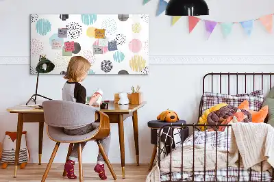 Magnetinė piešimo lenta su geometriniu raštu