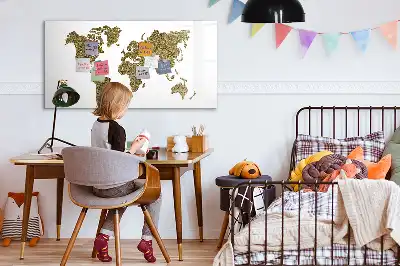 Magnetinė piešimo lenta pasaulio žemėlapis