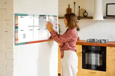 Magnetinė piešimo lenta retro stiliaus savaitės planuoklis