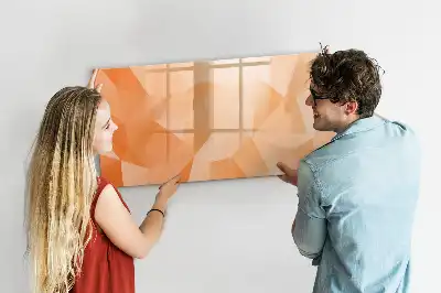Magnetinė rašymo lenta trikampių abstrakcijos rašto