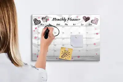 Magnetinė piešimo lenta elegantiškas mėnesio planuoklis