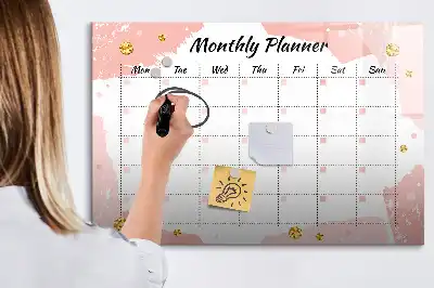 Magnetinė rašymo lenta mėnesio planuoklis