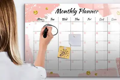 Magnetinė rašymo lenta mėnesio planuoklis