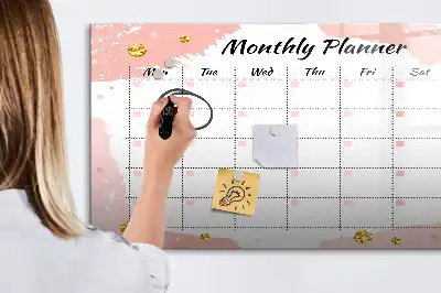 Magnetinė rašymo lenta mėnesio planuoklis