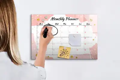 Magnetinė rašymo lenta mėnesio planuoklis