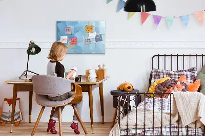Magnetinė piešimo lenta trikampių abstrakcijos dizaino
