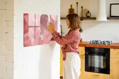 Magnetinė rašymo lenta trikampių abstrakcijos dizaino