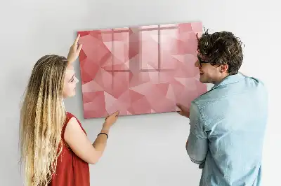 Magnetinė rašymo lenta trikampių abstrakcijos dizaino