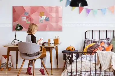 Magnetinė rašymo lenta trikampių abstrakcijos dizaino