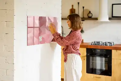 Magnetinė rašymo lenta trikampių abstrakcijos dizaino