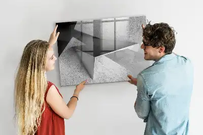 Magnetinė piešimo lenta trikampių abstrakcijos dizaino
