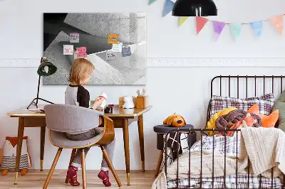 Magnetinė piešimo lenta trikampių abstrakcijos dizaino