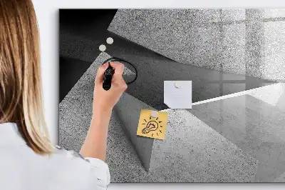 Magnetinė piešimo lenta trikampių abstrakcijos dizaino