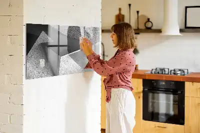 Magnetinė piešimo lenta trikampių abstrakcijos dizaino