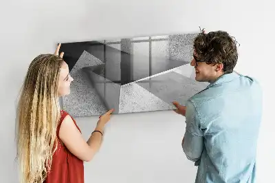 Magnetinė piešimo lenta trikampių abstrakcijos dizaino